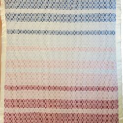 patterned baby blanket with satin binding